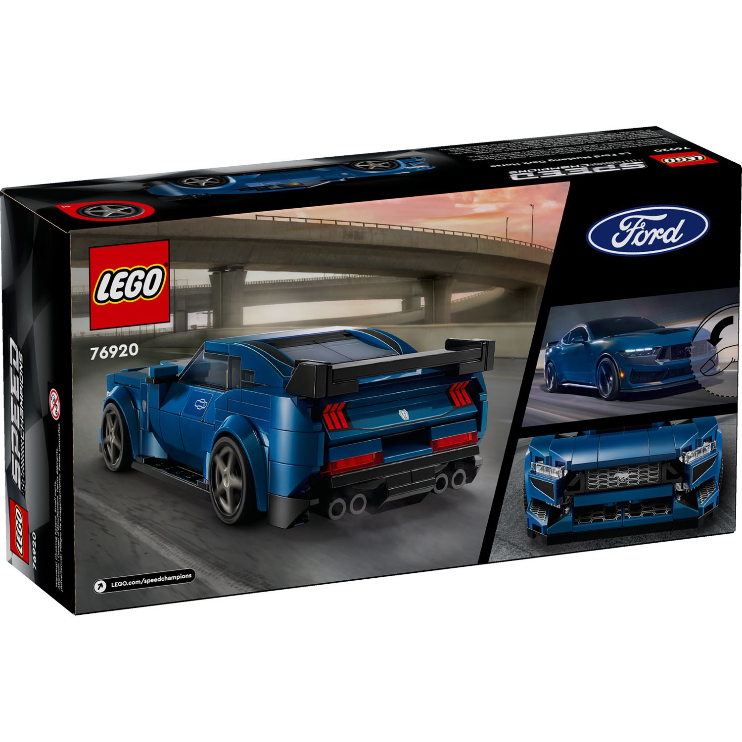 Конструктор LEGO Speed Champions Спортивный автомобиль Ford Mustang Dark Horse 76920 - фото 3