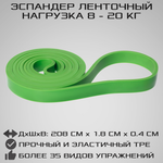 Эспандер ленточный STRONG BODY зеленый сопротивление от 8 кг до 20 кг