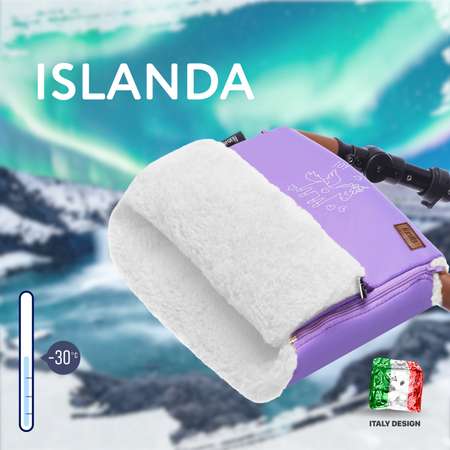 Муфта для коляски Nuovita меховая Islanda Bianco Фиолетовый