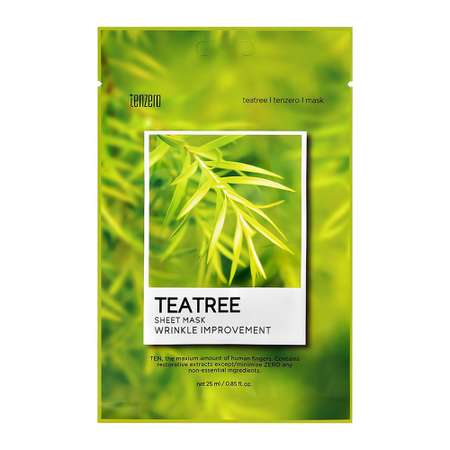 Маска тканевая Tenzero с экстрактом чайного дерева очищающая 25 мл
