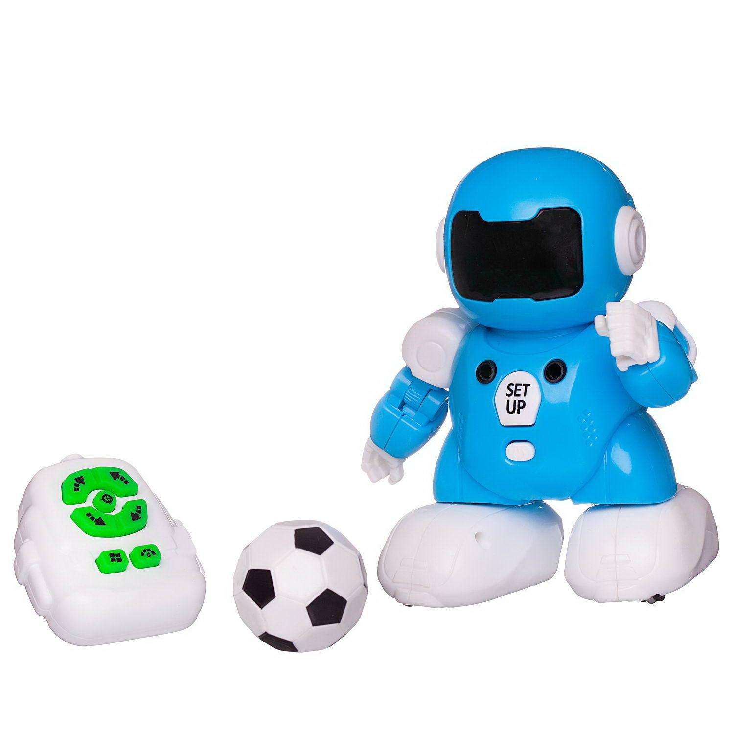 Робот на радиоуправлении Junfa Футболист голубой - фото 1
