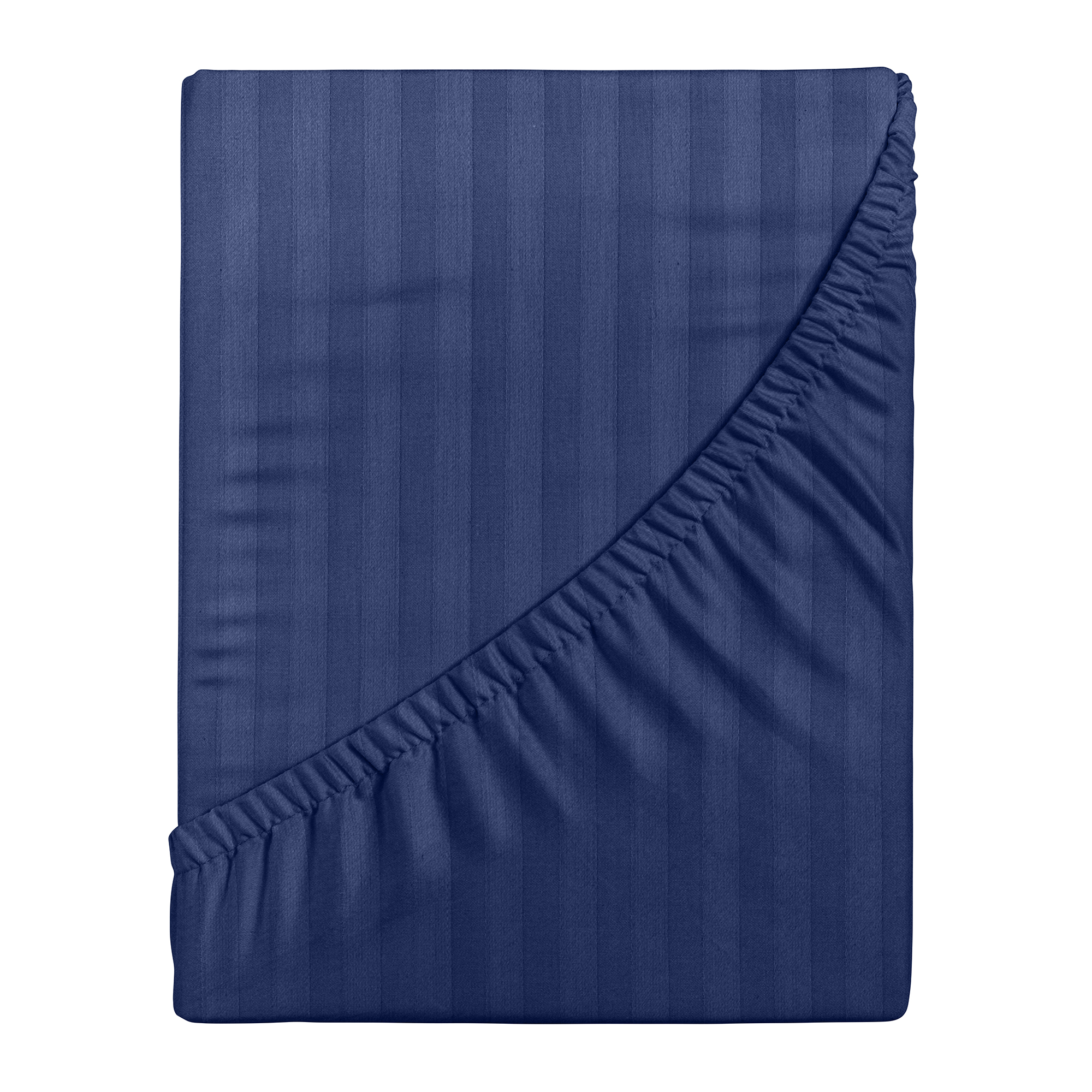 Простыня на резинке LOVEME Indigo 140х200 см страйп-сатин 100% хлопок - фото 1