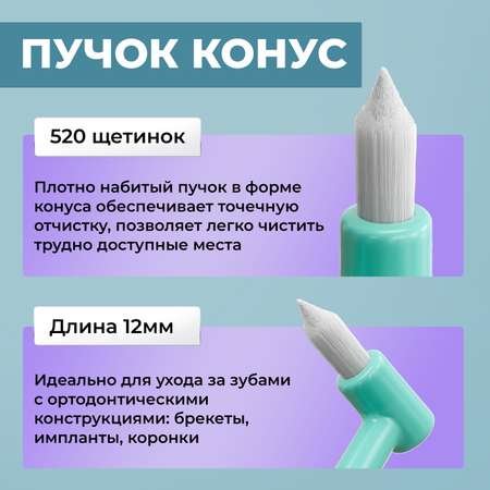 Монопучковая щетка Dentalpik зеленый