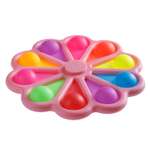 Игрушка-антистресс BABY STYLE сенсорная залипательные пузырьки Цветок спиннер мультиколор розовый
