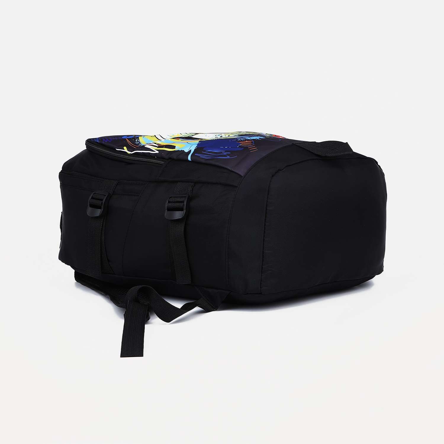 Рюкзак Sima-Land молодёжный из текстиля на молнии 3 кармана цвет чёрный - фото 3