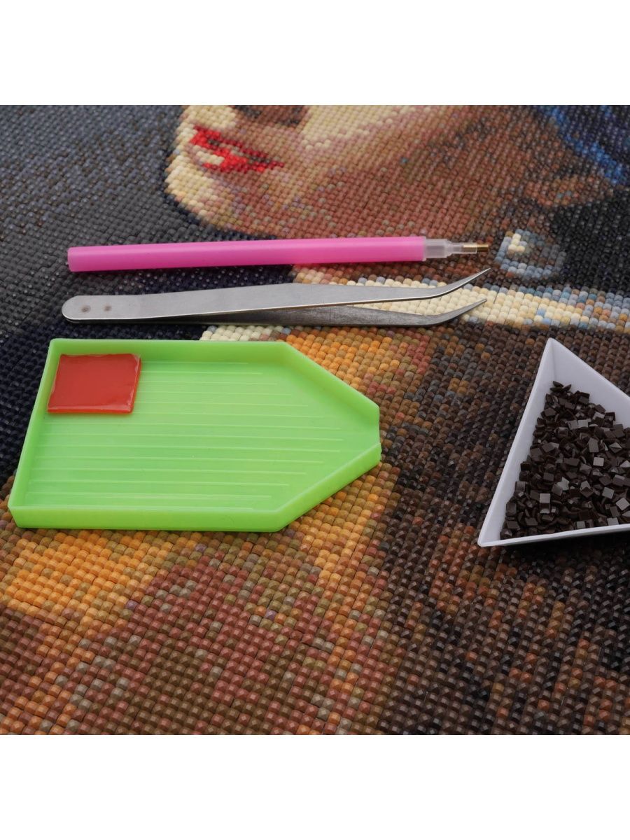 Алмазная мозаика Cristyle картина стразами Девушка с жемчужной сережкой Ян Вермеер 40х50 см Cr 450109 - фото 3