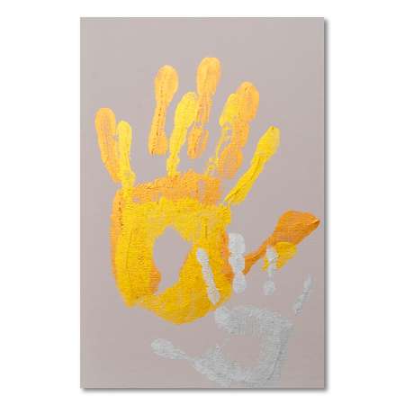 Набор для творчества PixSmart Отпечаток рук на холсте Светло-серый