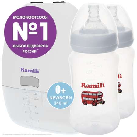 Молокоотсос двухфазный электрический Ramili SE150240MLX2 с двумя бутылочками