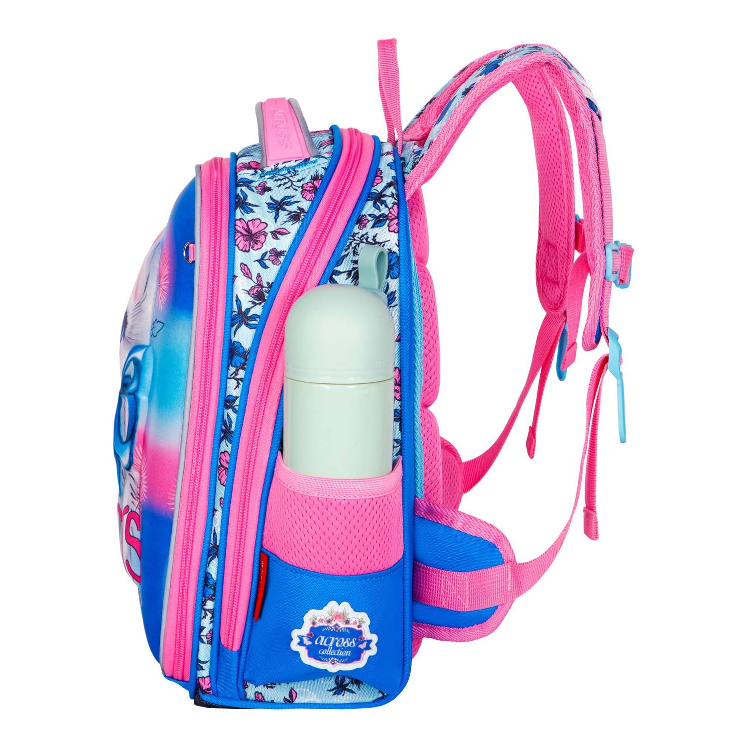 Рюкзак школьный ACROSS с наполнением: мешочек для обуви каркасный пенал и брелок - фото 3