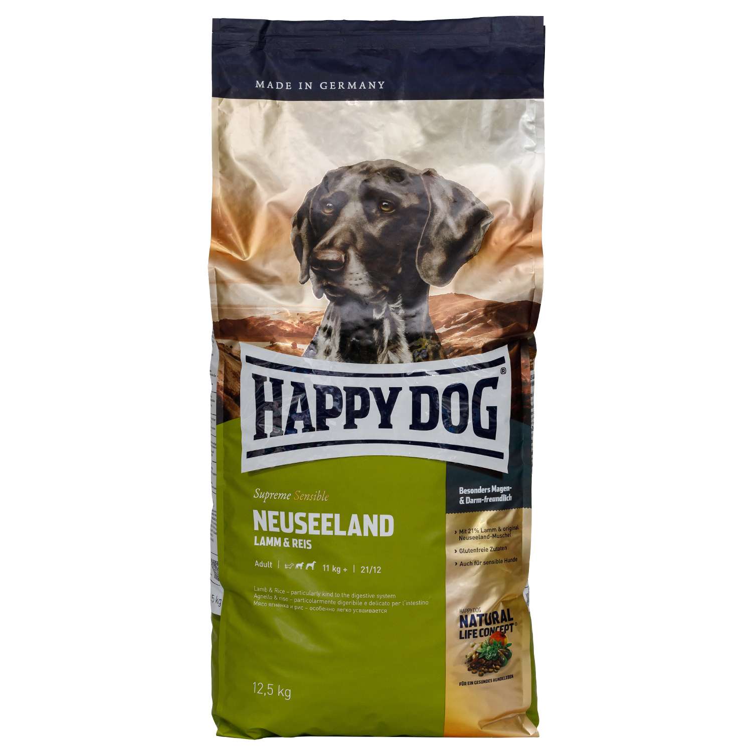 Корм для собак Happy Dog Supreme Sensible Новая Зеландия ягненок-рис 12.5кг - фото 1