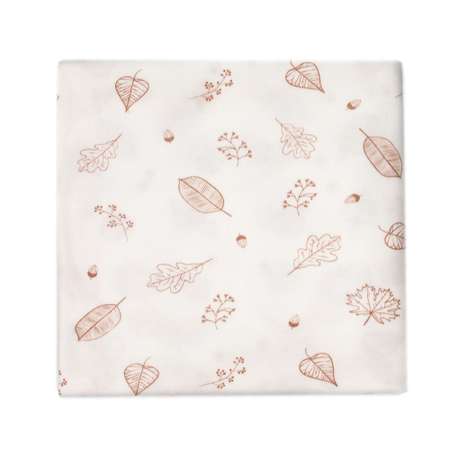 Пеленка трикотажная AmaroBaby Soft Hugs Листья белый 90х120 см