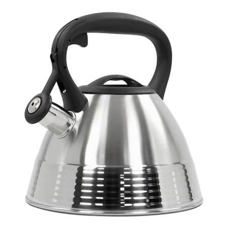 Чайник для плиты MARTA MT-3048 со свистком черный гранит
