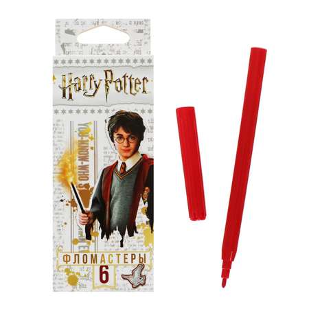Фломастеры Sima-Land 6 цветов «Гарри Поттер» картонная коробка европодвес