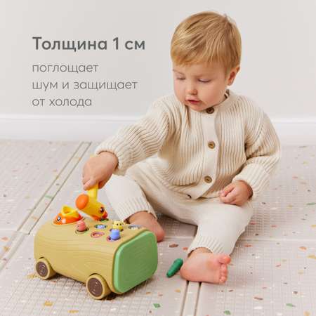 Коврик детский Happy Baby Soft Floor массажный непромокаемый складной stone