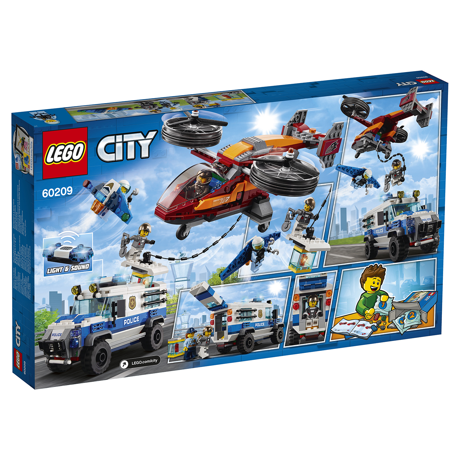 Конструктор LEGO City Police Воздушная полиция: кража бриллиантов 60209  купить по цене 999 ₽ в интернет-магазине Детский мир