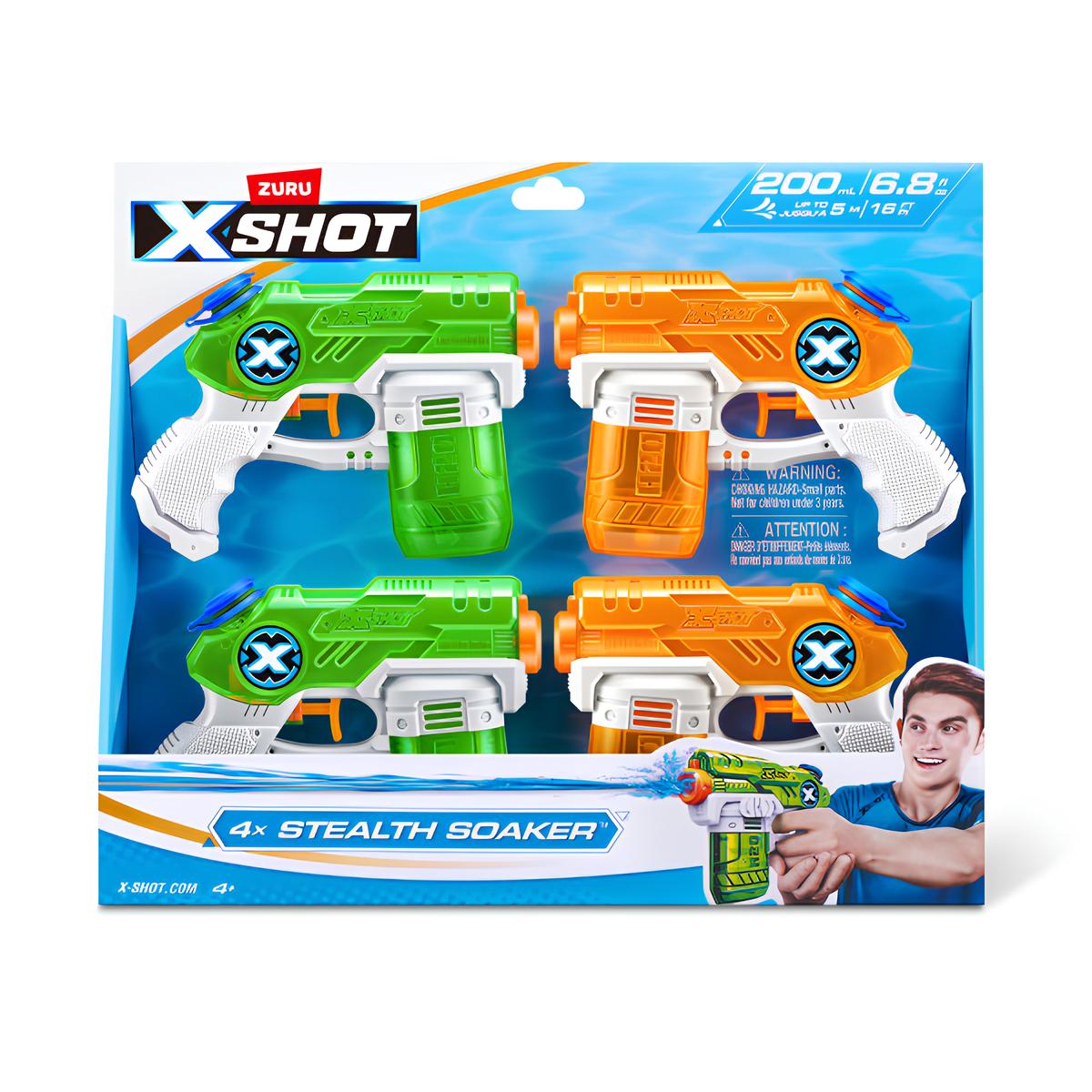 Бластер водный Zuru X-SHOT  Water Stealth Soaker 4 штуки - фото 1