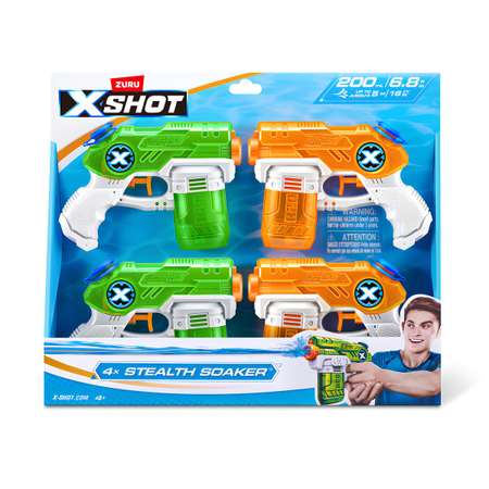 Бластер водный Zuru X-SHOT  Water Stealth Soaker 4 штуки