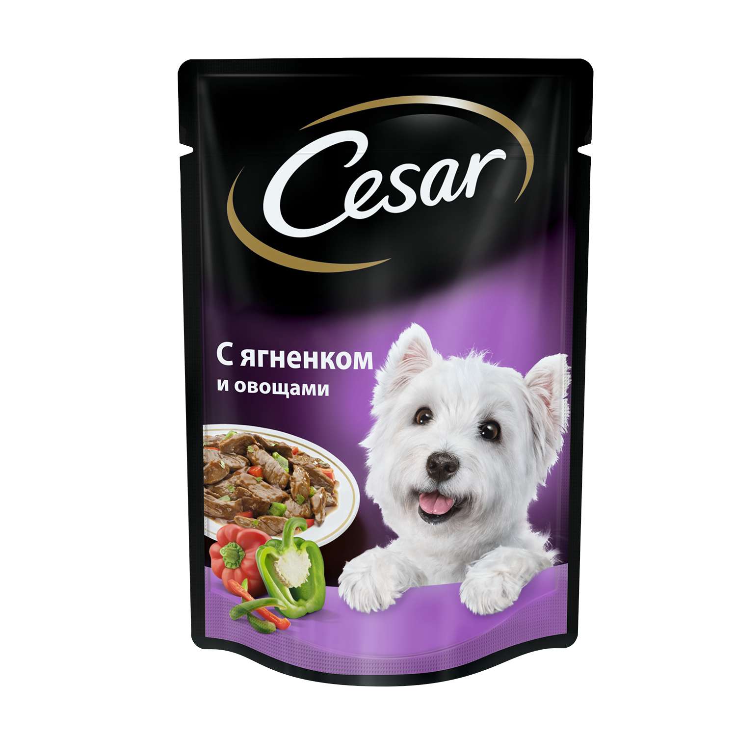 Корм для собак Cesar 100г с ягненком и овощами пауч - фото 1