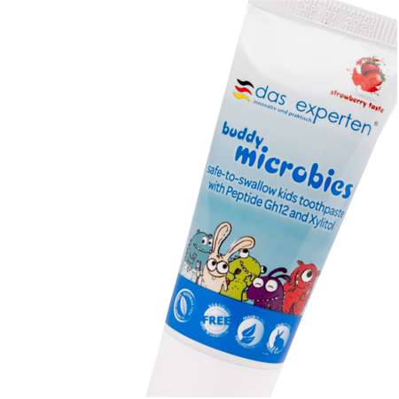 Детская зубная паста DAS EXPERTEN Веселые микробчики 0+