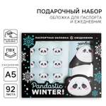 Набор ArtFox «Pandastic winter!». Паспортная обложка-облачко и ежедневник-облачко