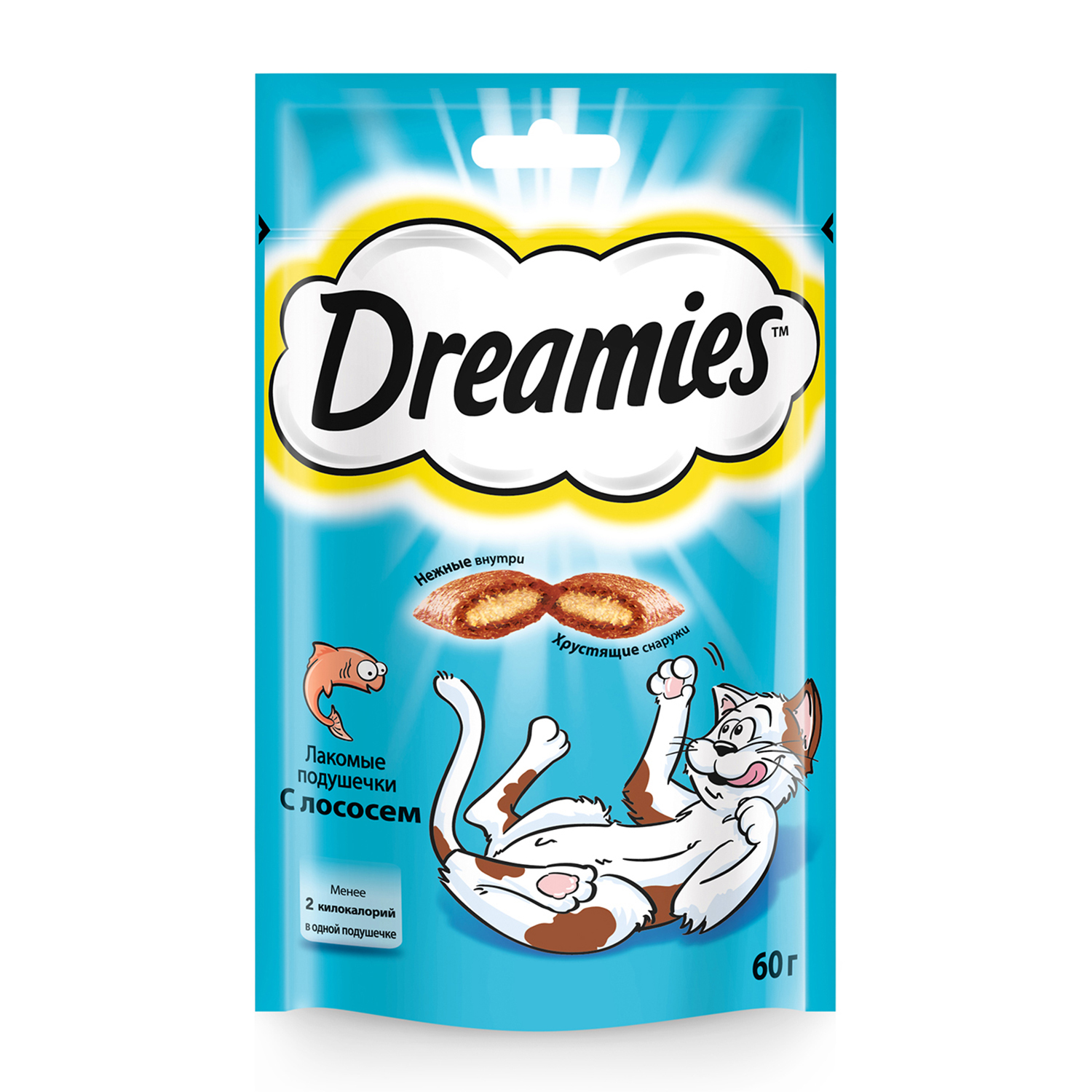 Лакомство для кошек Dreamies 0.06 кг лосось (для домашних) - фото 1