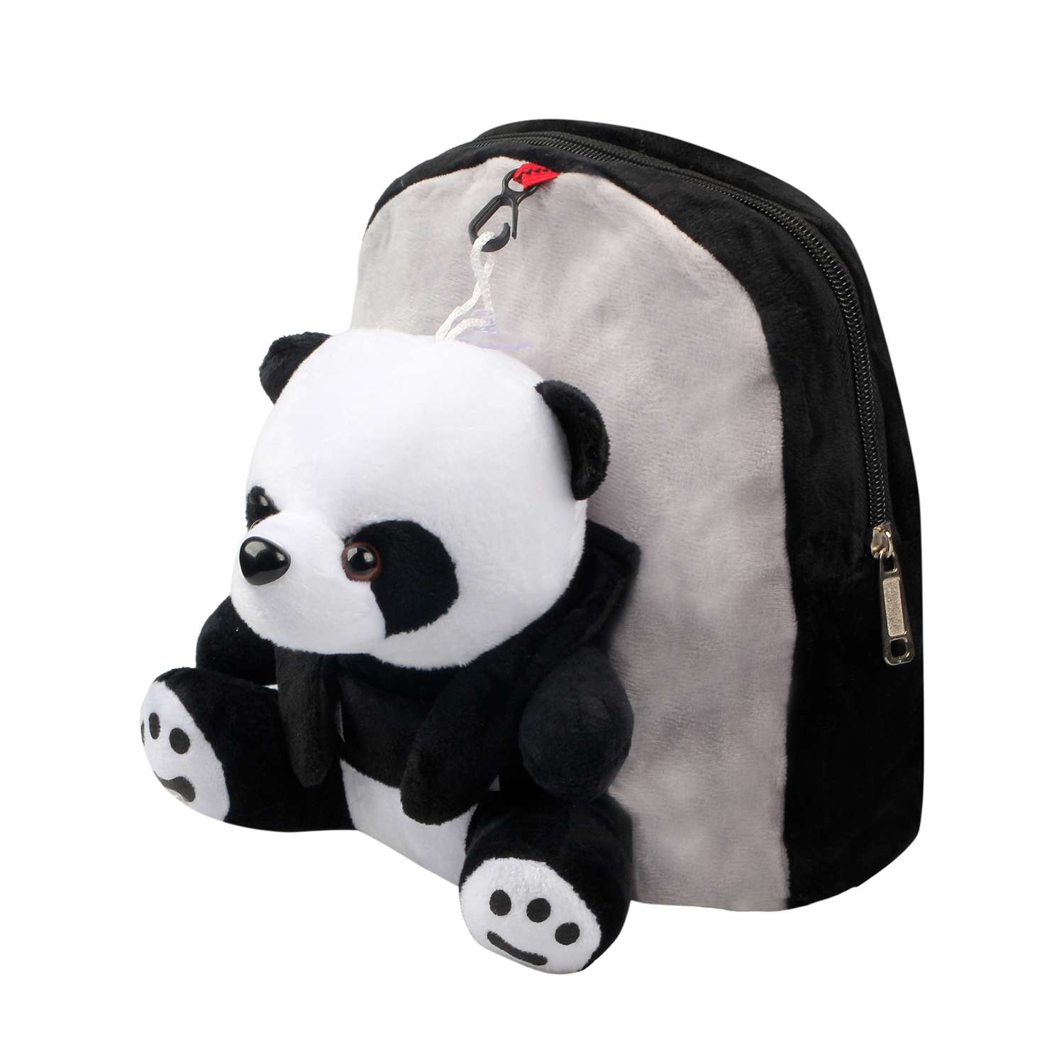 Рюкзак с игрушкой Little Mania серый Панда - фото 2