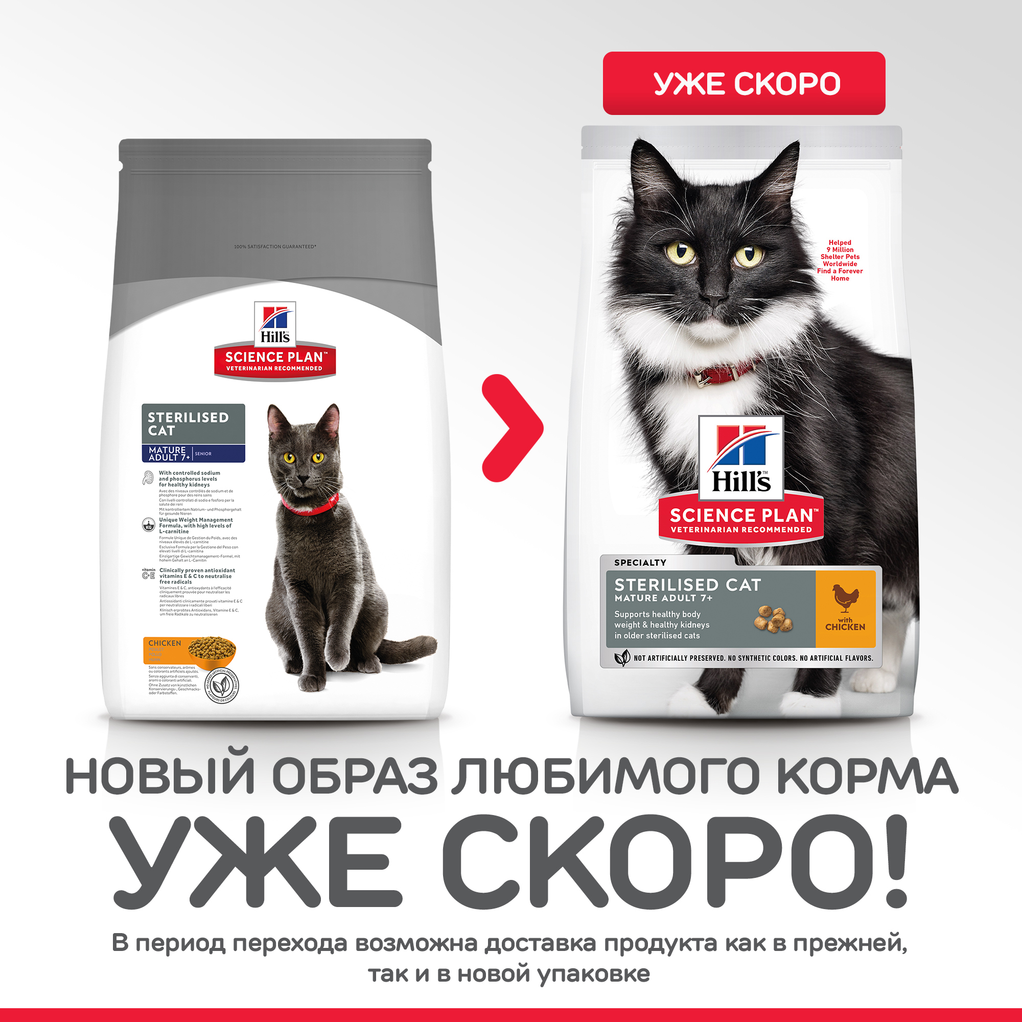 Корм сухой для кошек HILLS 3,5кг Science Plan Sterilised Cat с курицей для стерилизованных старше 7 лет - фото 2
