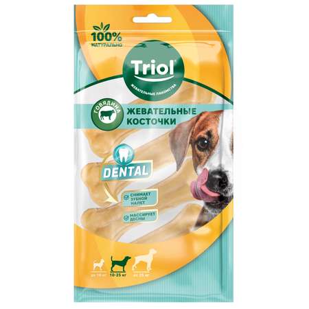 Лакомство для собак Triol Dental Косточки жевательные 12.5см 10шт