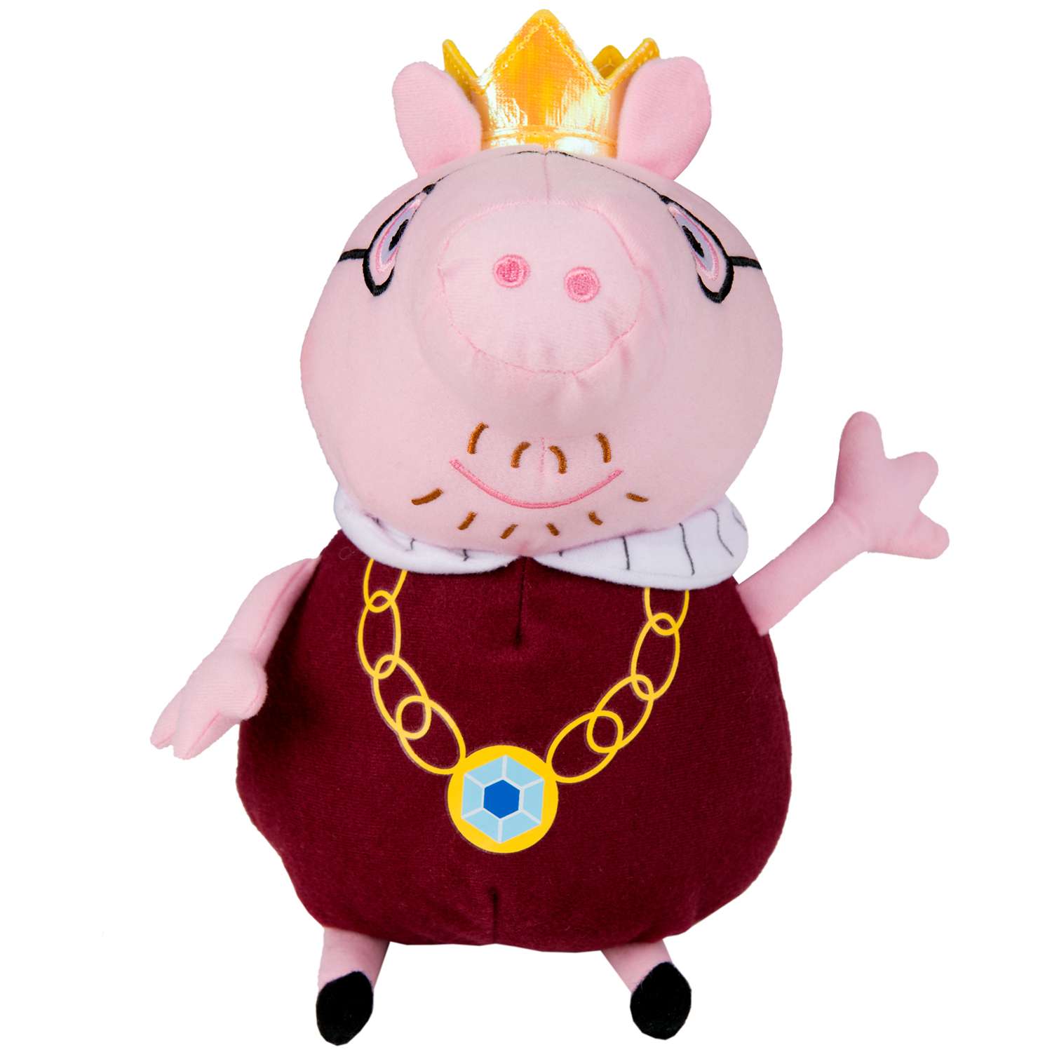 Игрушка мягкая Свинка Пеппа Pig Папа Свин Король 31154 - фото 1