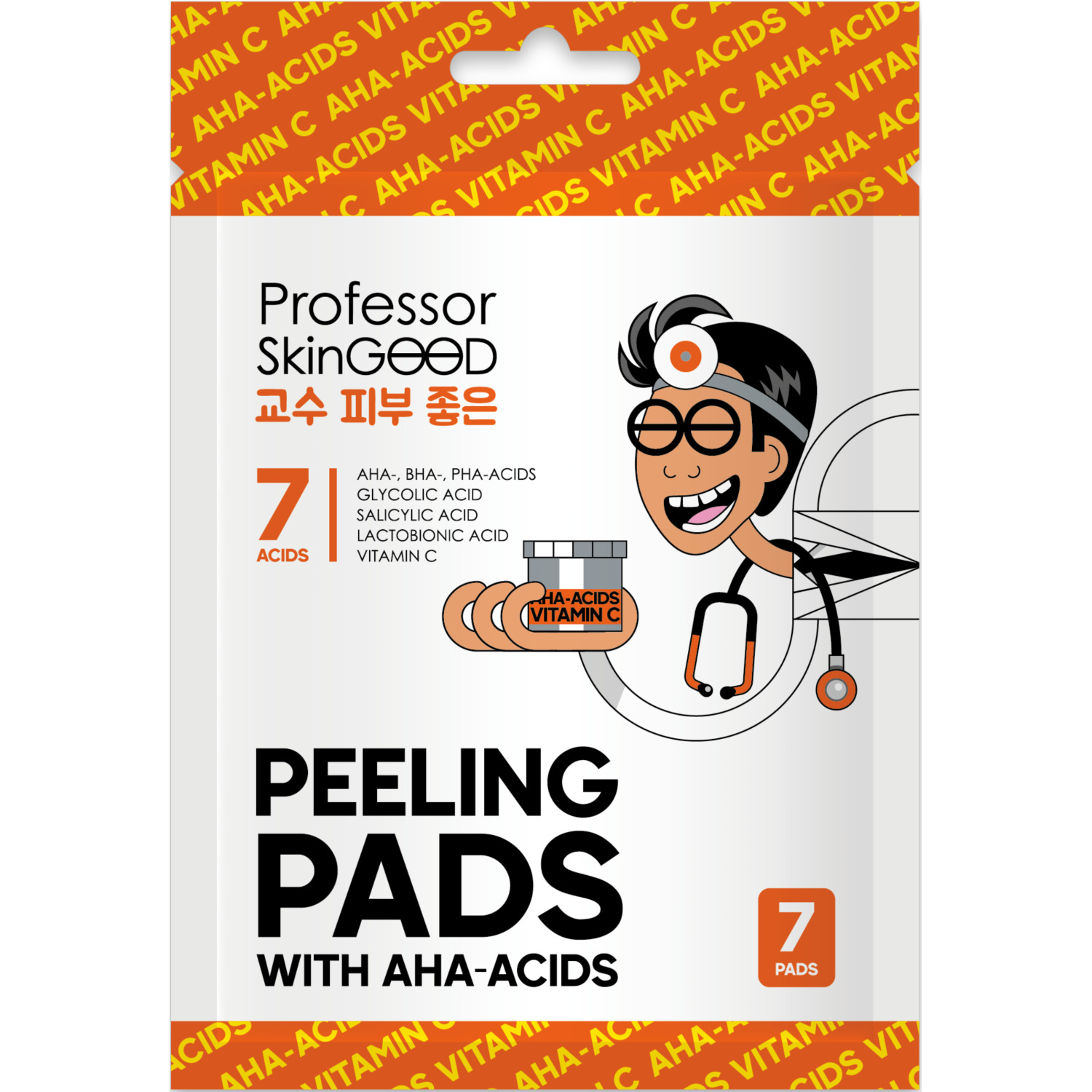 Пилинг-диски Professor SkinGOOD с кислотами и витамином C Peeling Pads with Acids and Vitamin C - фото 1