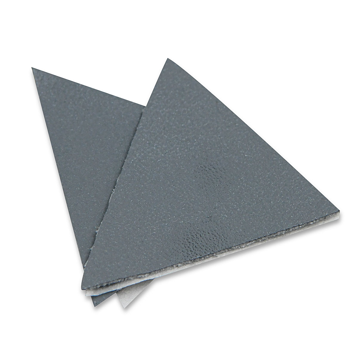 Термоаппликация Галерея нашивка заплатка Треугольник 5.9х4 см 2 шт из кожи для ремонта и украшения одежды серый - фото 3
