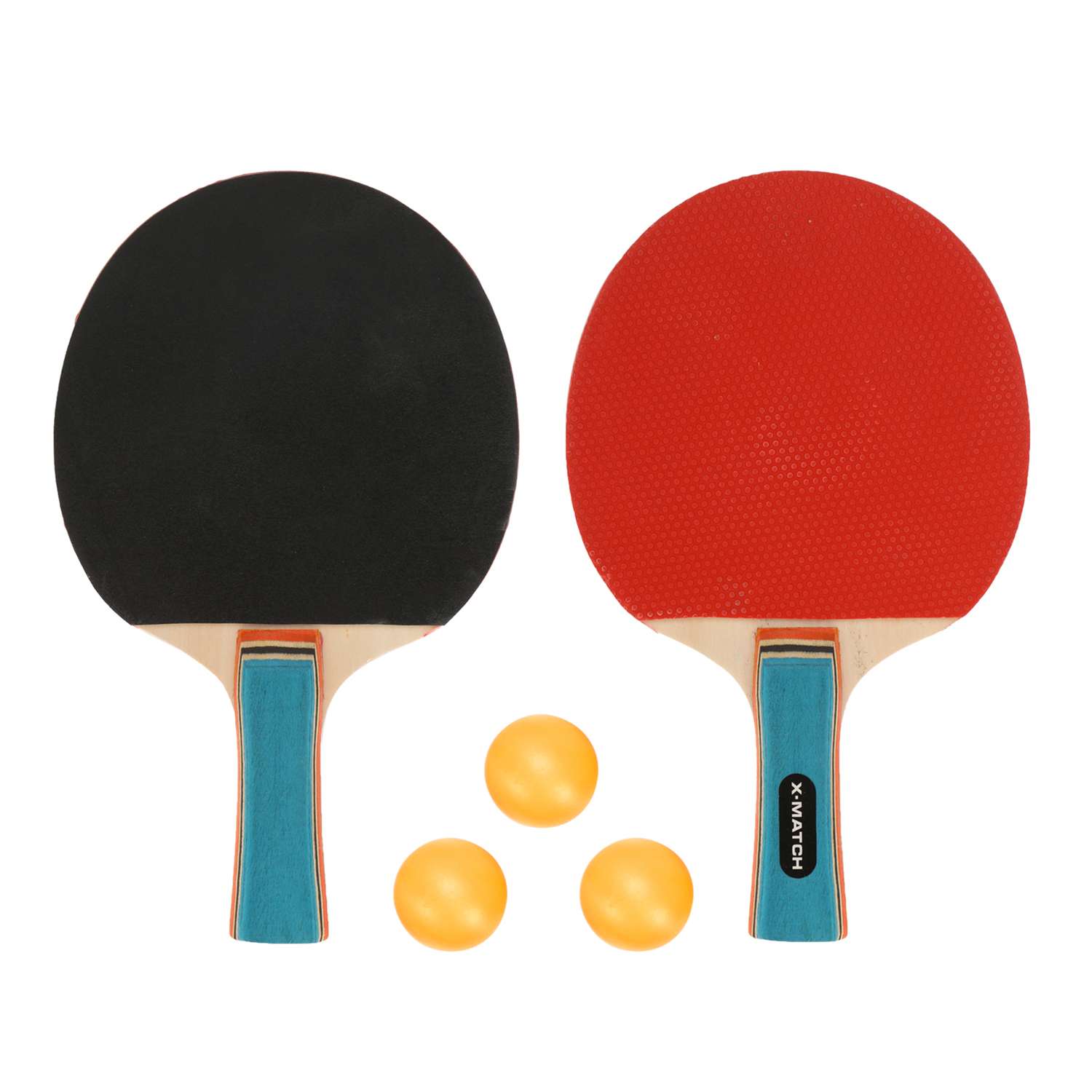 Набор для настольного тенниса X-Match в комплекте 2 ракетки и 3 шарика - фото 1