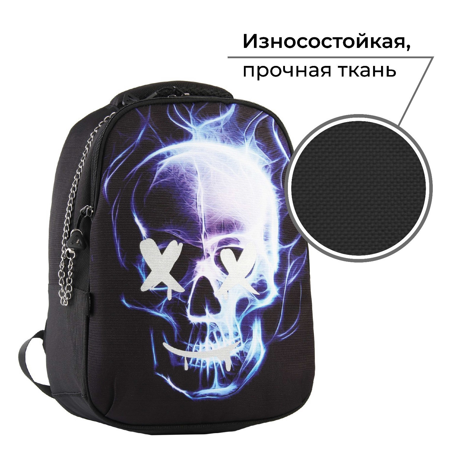 Рюкзак школьный ART hype «Skull». 39x32x14 см - фото 2