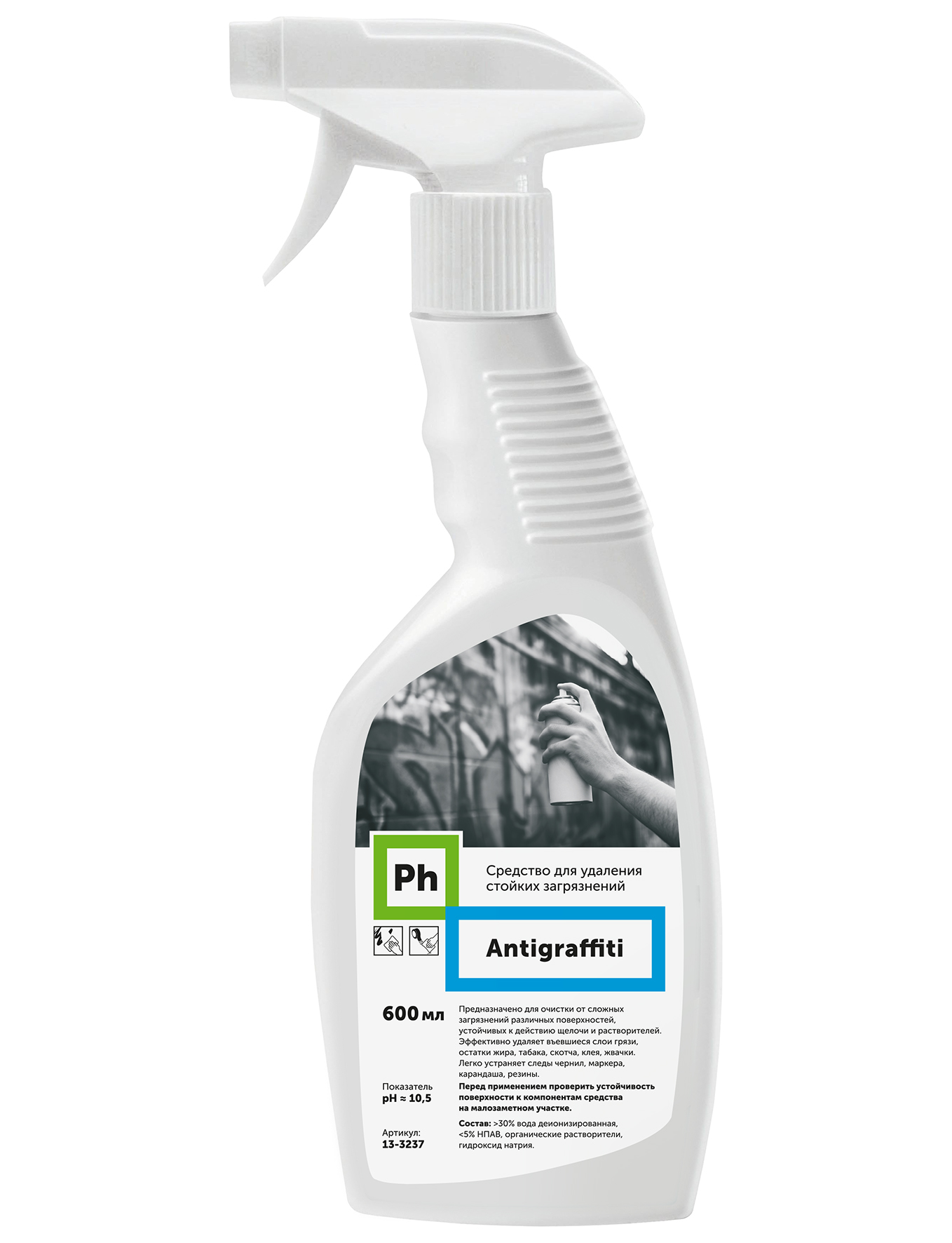 Чистящее средство Ph Средство для удаления для удаления въевшихся и сложных загрязнений Antigraffiti 600 мл - фото 1