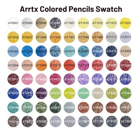 Восковые цветные карандаши Arrtx Arrtx 72 цвета