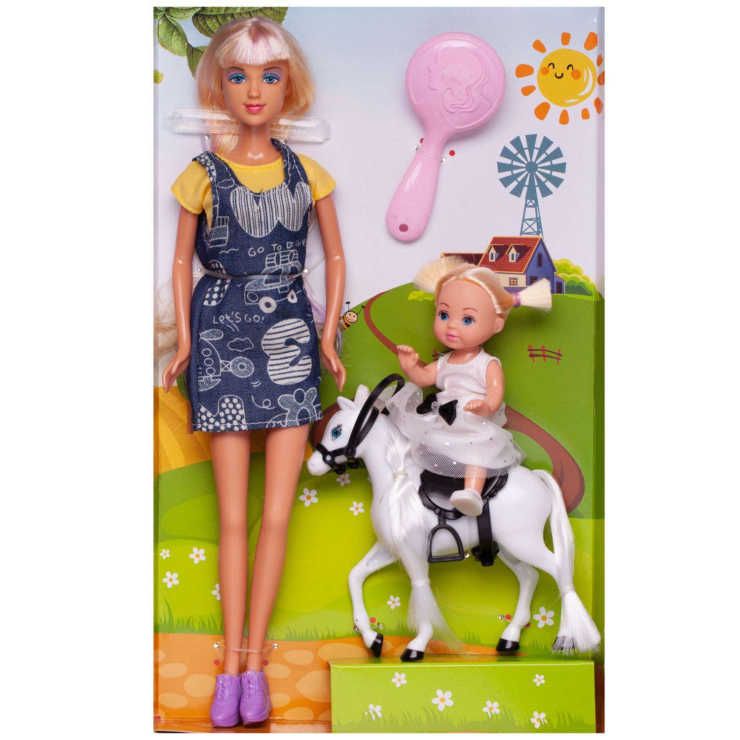 Игровой набор ABTOYS Куклы Defa Lucy Мама на прогулке с дочкой 8399d/белая - фото 1