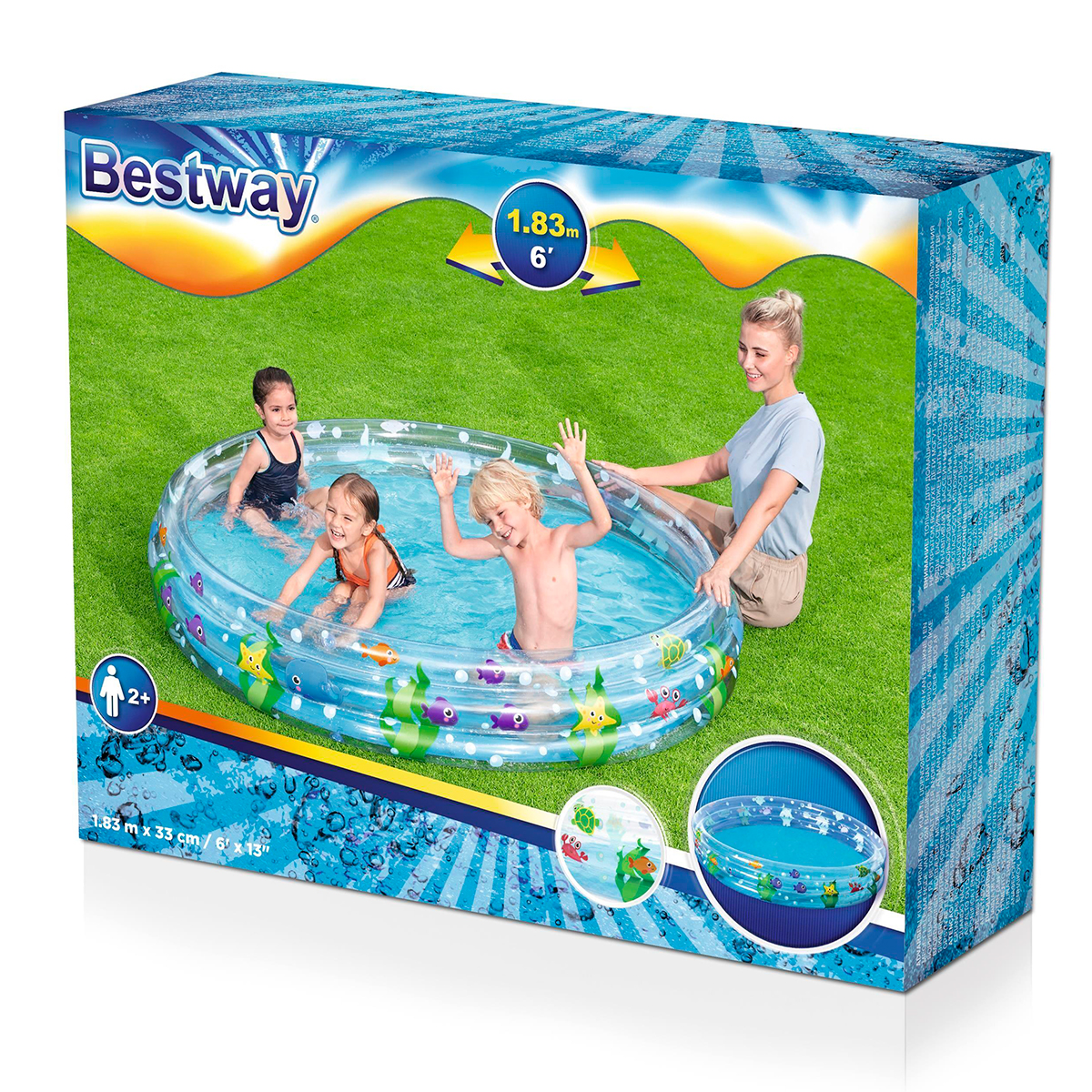 Бассейн надувной BESTWAY 183х33см 51005 - фото 6