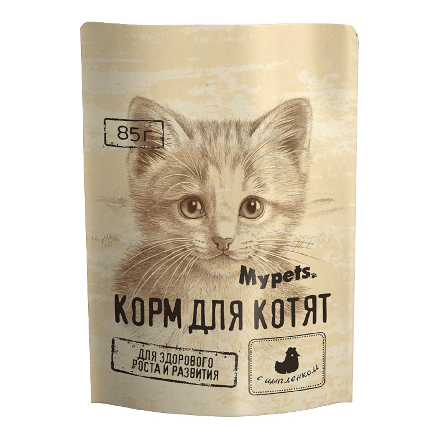 Влажный корм для кошек Mypets 0.085 кг птица (полнорационный) - фото 1