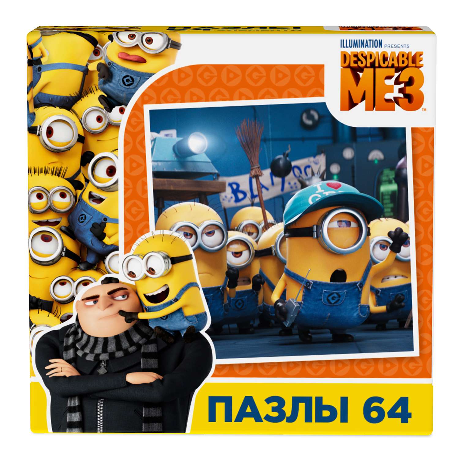 Пазл ORIGAMI Minions 3 64 эл. 03154 в ассортименте - фото 7