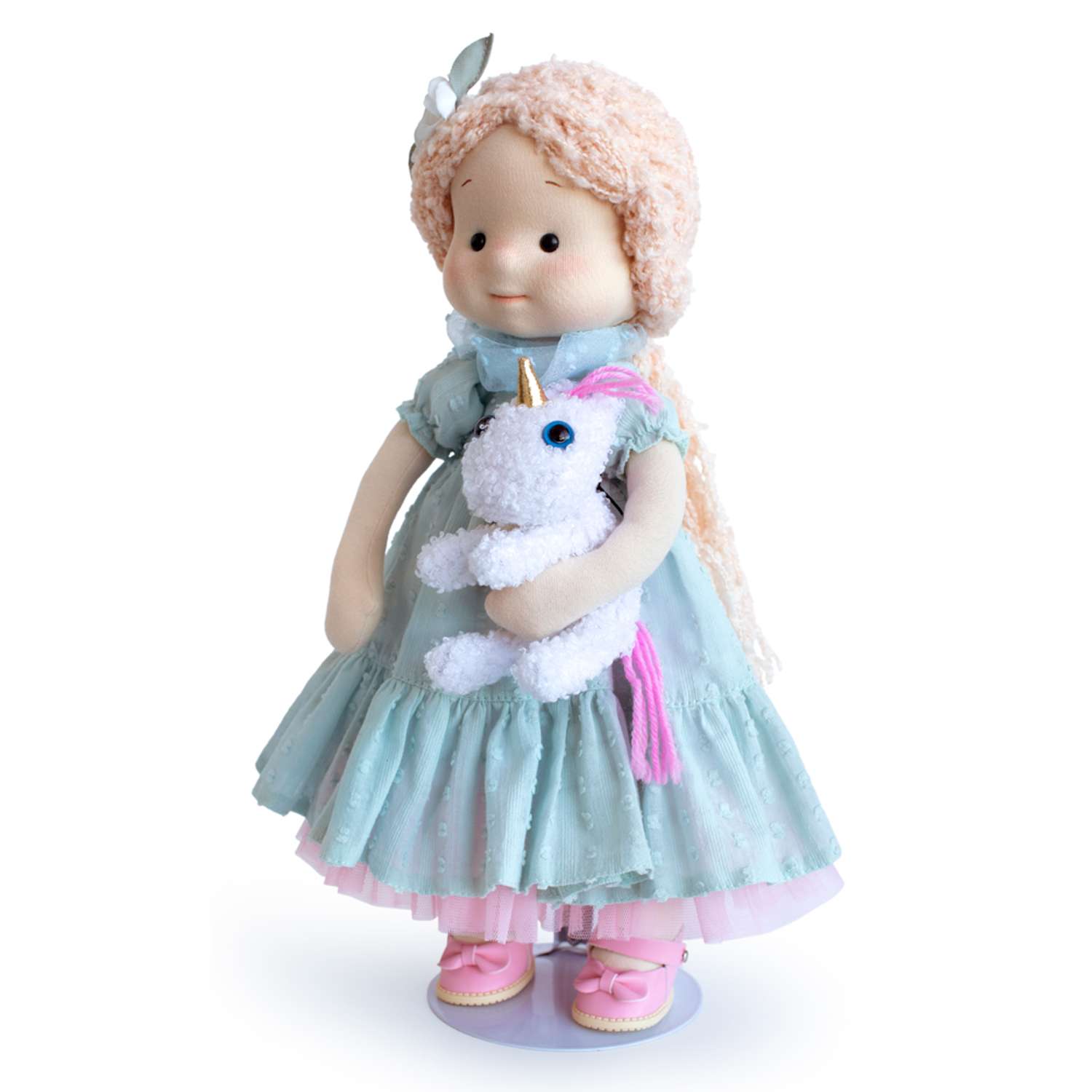 Мягкая кукла BUDI BASA Аврора с единорогом Пудингом 38 см Minimalini Mm-Avrora-01 Mm-Avrora-01 - фото 4