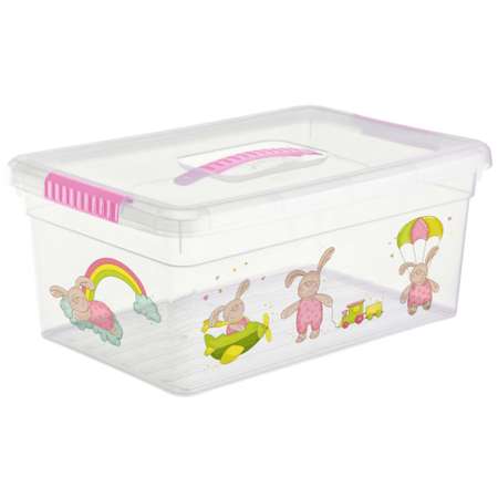 Ящик для хранения FunBox Kids с ручкой 10л с декором Игрушки