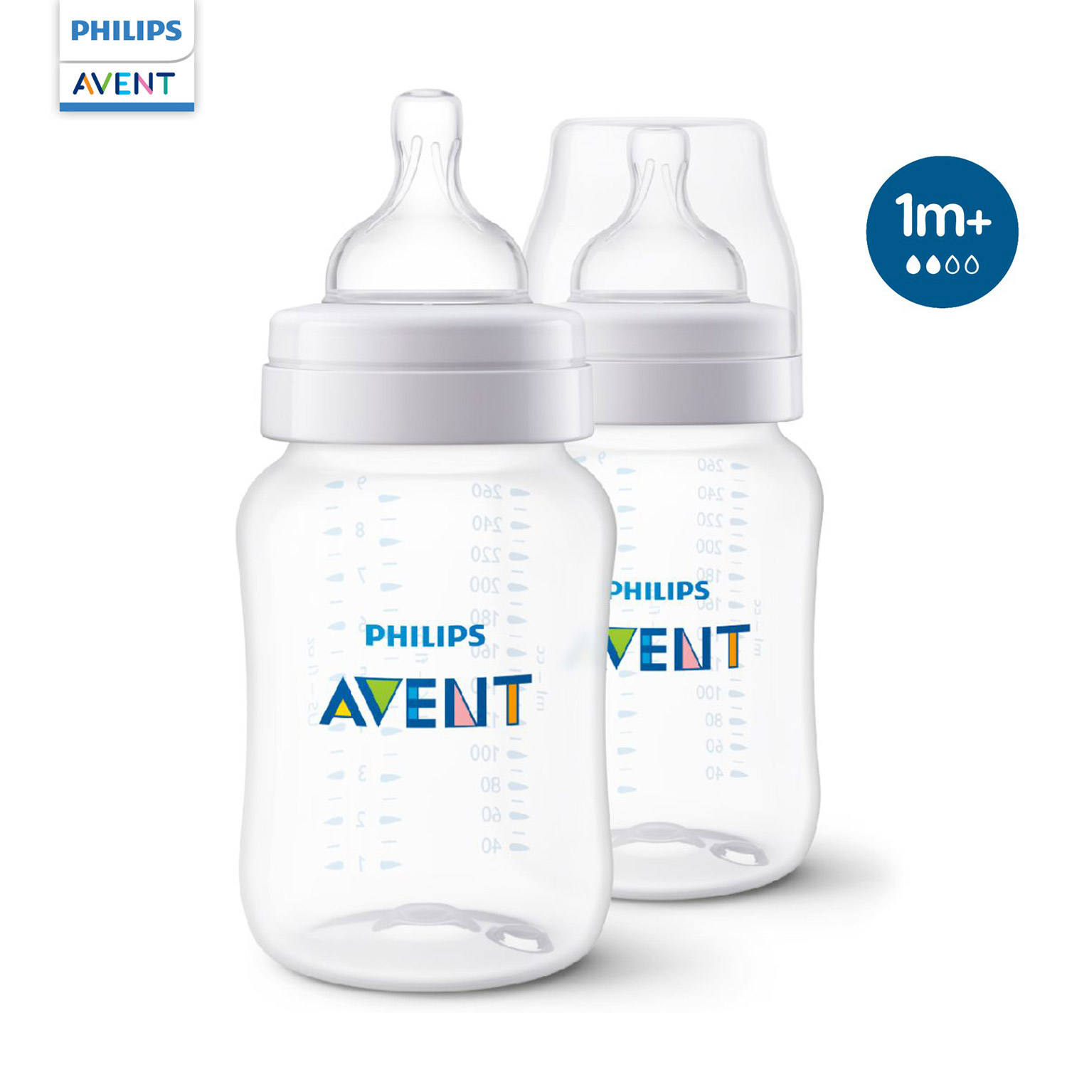 Бутылочка для кормления Philips Avent Anti-colic 260мл с 1месяца 2шт SCY103/02 - фото 1