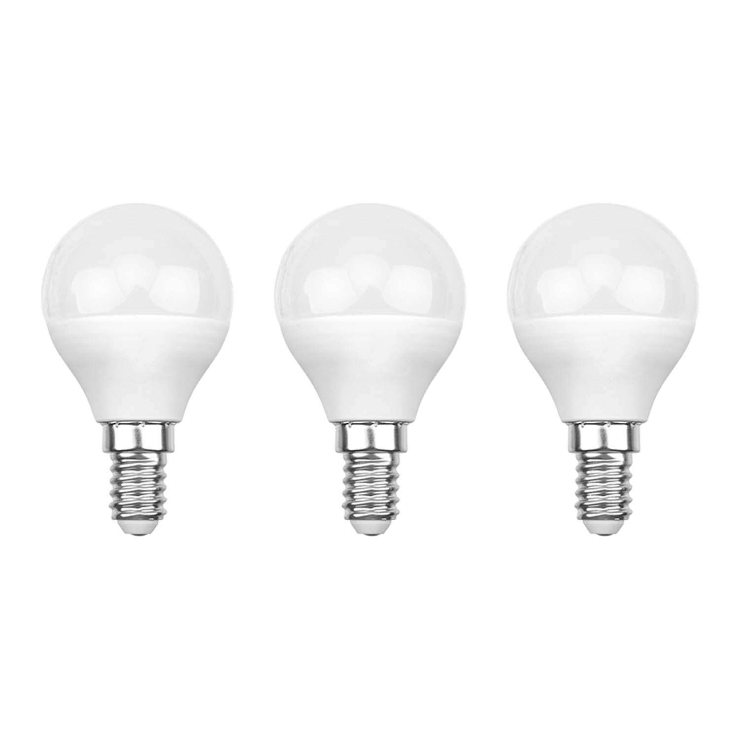 Лампа REXANT светодиодная Шарик GL 9.5Вт E14 903Лм 4000K нейтральный свет 3 штуки - фото 1