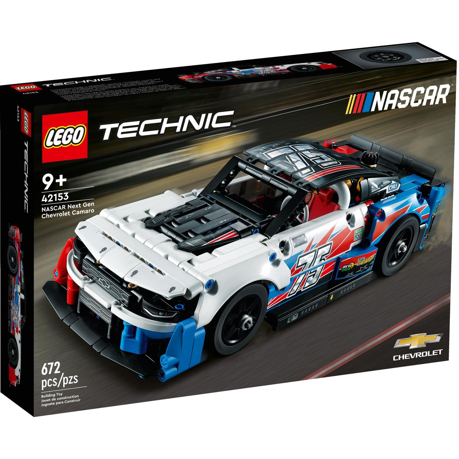 Конструктор LEGO Technic Nascar Next Gen Chevrolet Camaro ZL1 42153 купить  по цене 5399 ₽ в интернет-магазине Детский мир