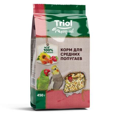 Корм для попугаев Triol 450г Original средних