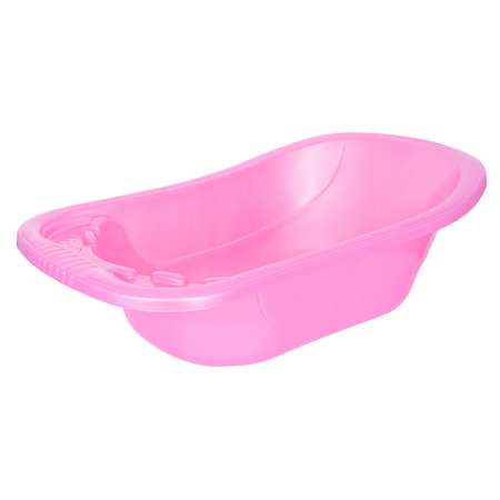 Ванна детская elfplast для купания со сливным клапаном розовый перламутр 50 л