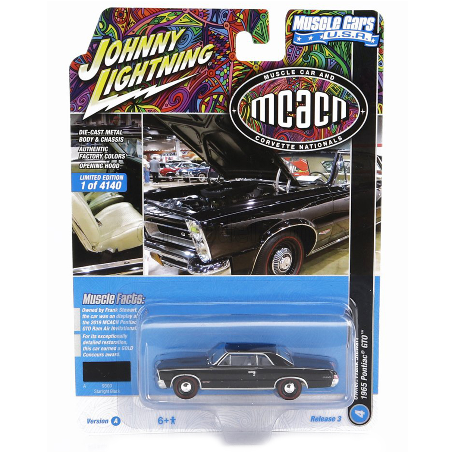 Автомобиль Johnny Lightning 1:64 черный JLMC031A-R3-N4 - фото 4