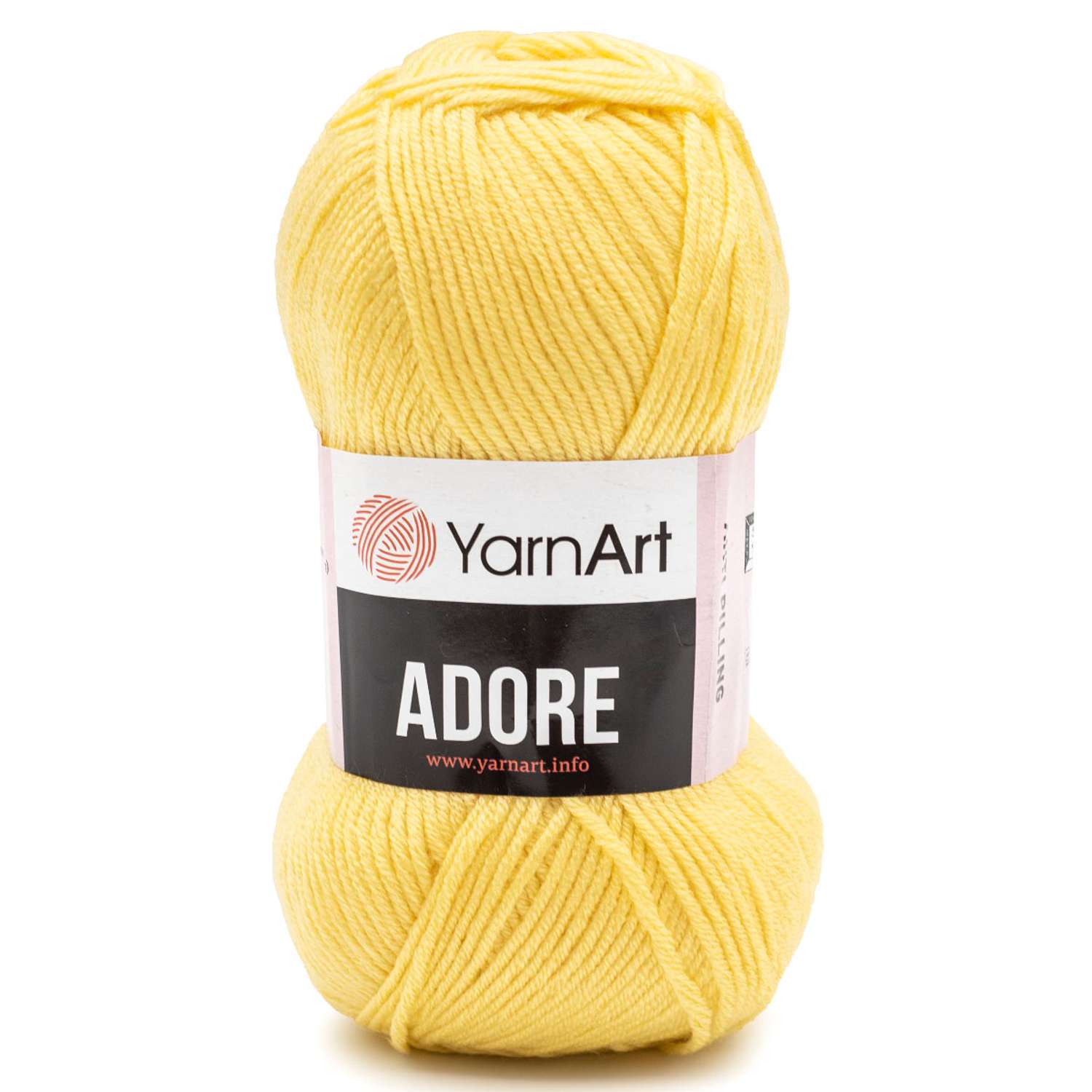 Пряжа для вязания YarnArt Adore 100 гр 280 м акрил с эффектом анти-пиллинга 5 мотков 332 лимонный - фото 5