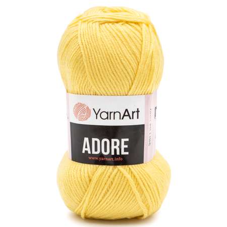 Пряжа для вязания YarnArt Adore 100 гр 280 м акрил с эффектом анти-пиллинга 5 мотков 332 лимонный