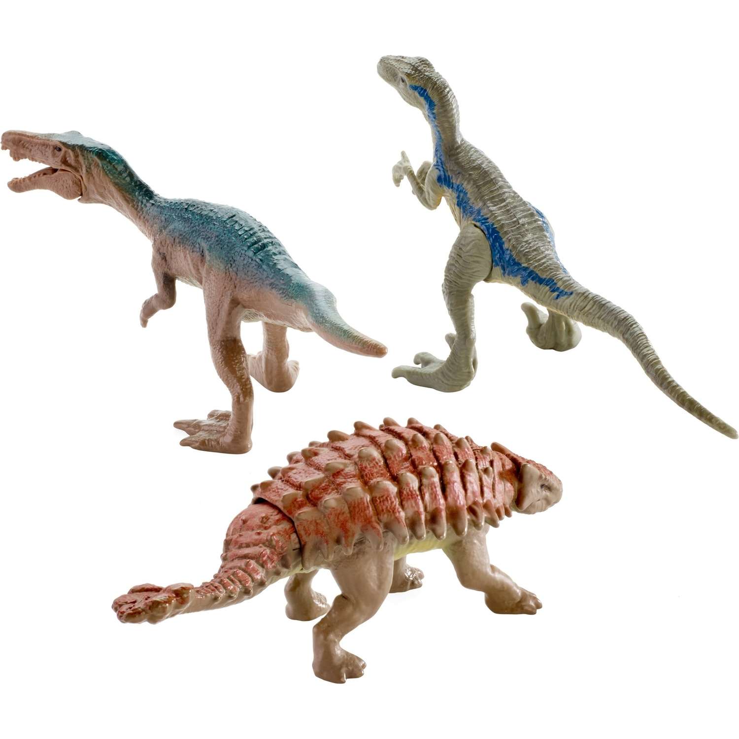 Набор фигурок Jurassic World Динозавры Барионикс+Анкилозавр+Синий Металлик FPN85 - фото 2